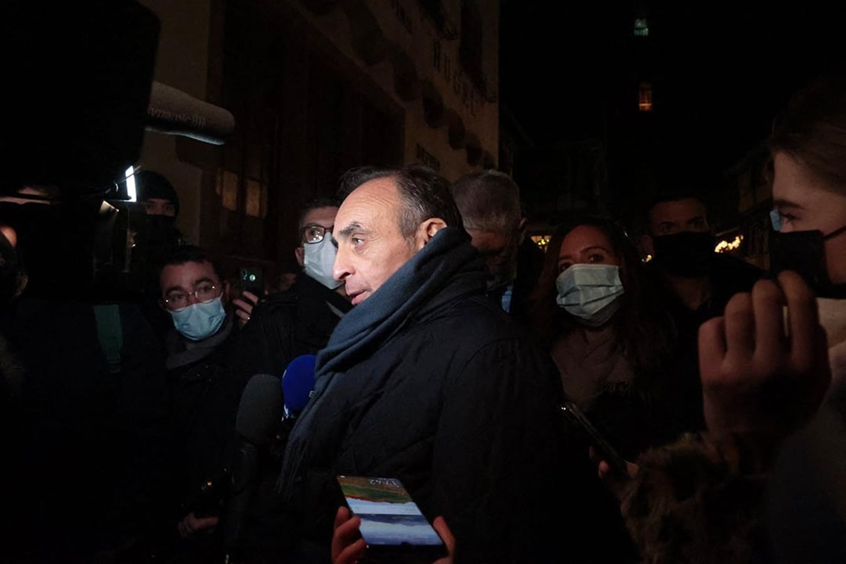 Éric Zemmour en Alsace, le 18 décembre 2021. © Darek SZUSTER/MAXPPP