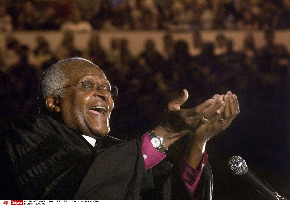 L’archevêque anglican sud-africain Desmond Tutu, en 2007. © Pete Marovich/AP/SIPA