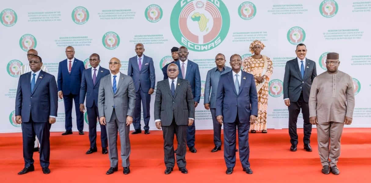 Sommet extraordinaire des chefs d’État de la Cedeao à Accra, le 9 janvier 2022. © Présidence de la Côte d’Ivoire
