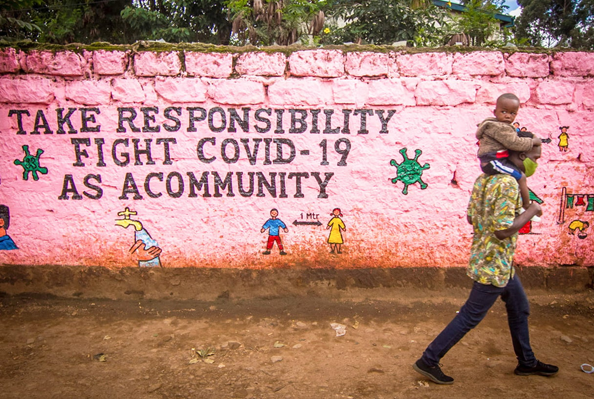 "Prenons nos responsabilités, combattons le Covid-19 comme un communauté". Nairobi, Kenya, le 9 mai 2020 &copy; Sopa Images/SPUS/ABC/Andia