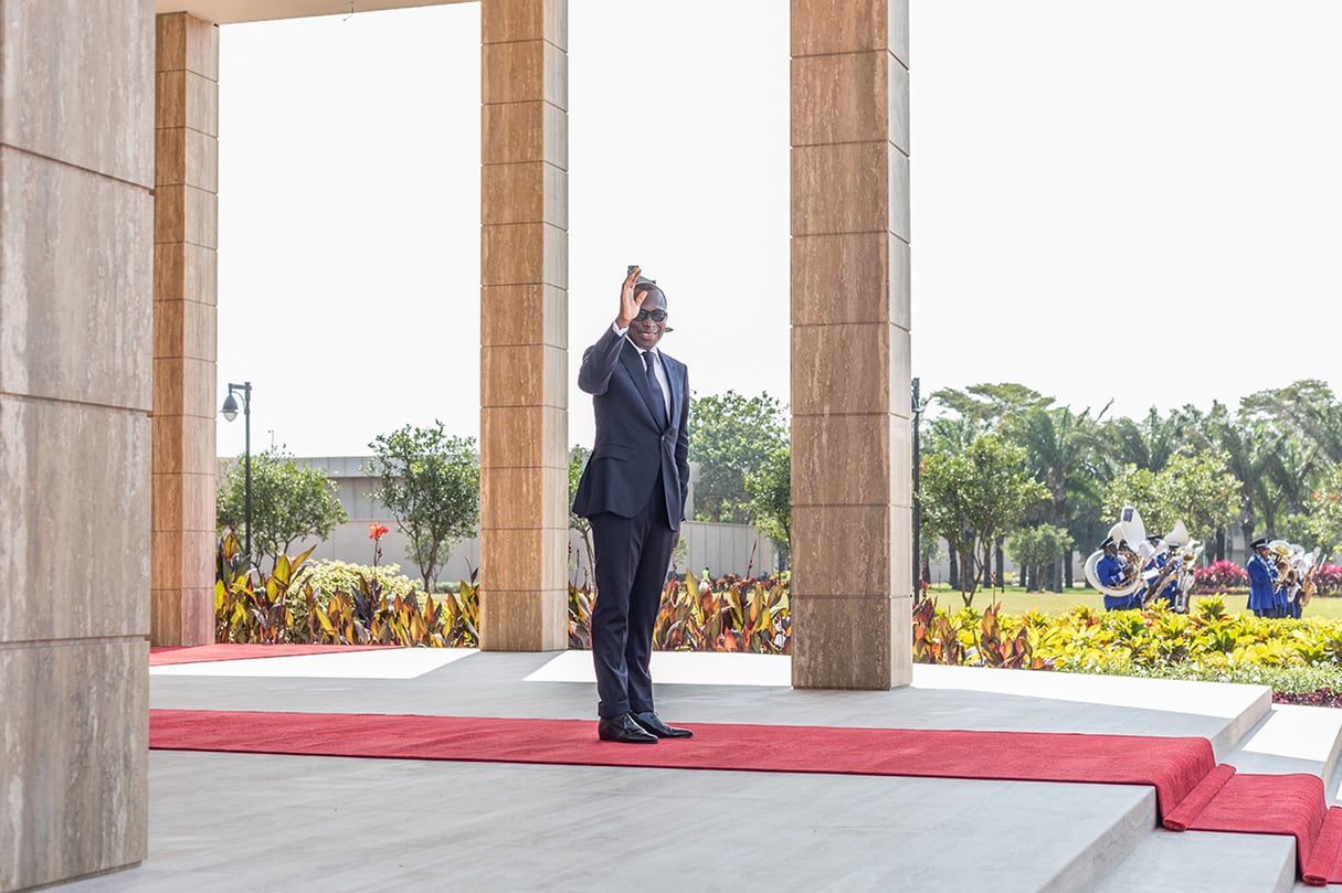 Patrice Talon, au palais présidentiel, en 2020. &copy; YANICK FOLLY/AFP