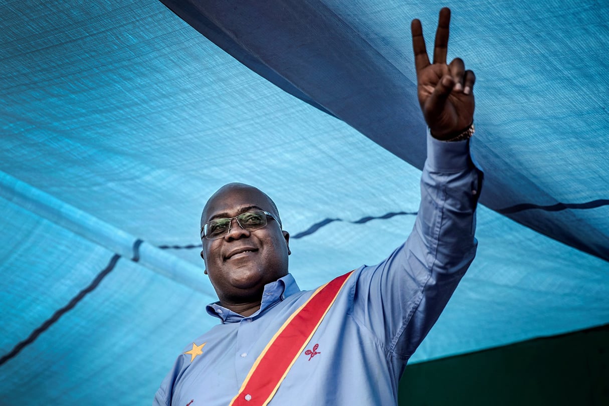 Félix Tshisekedi, ici au siège de l'UDPS lors de la campagne présidentielle en RDC en décembre 2018. &copy; LUIS TATO/AFP