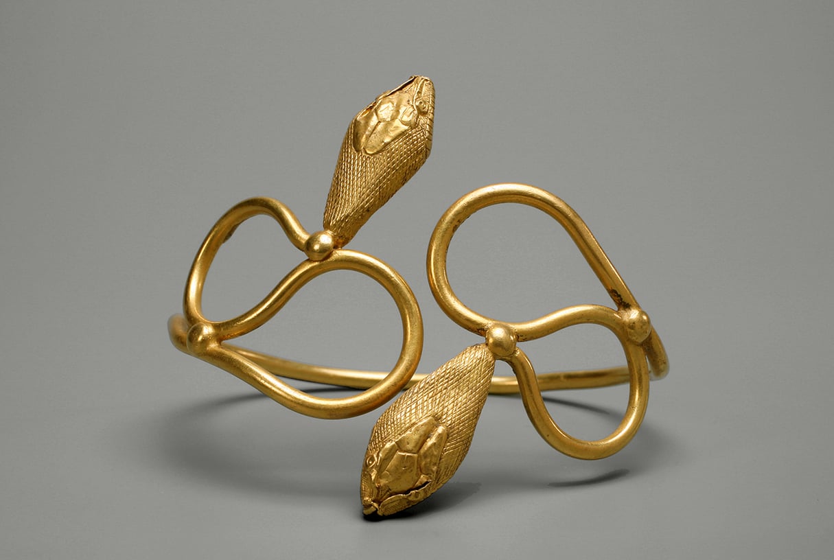 Bracelet au cobra, IVe siècle après J.-C. Or. &copy; © Musée royal de Mariemont