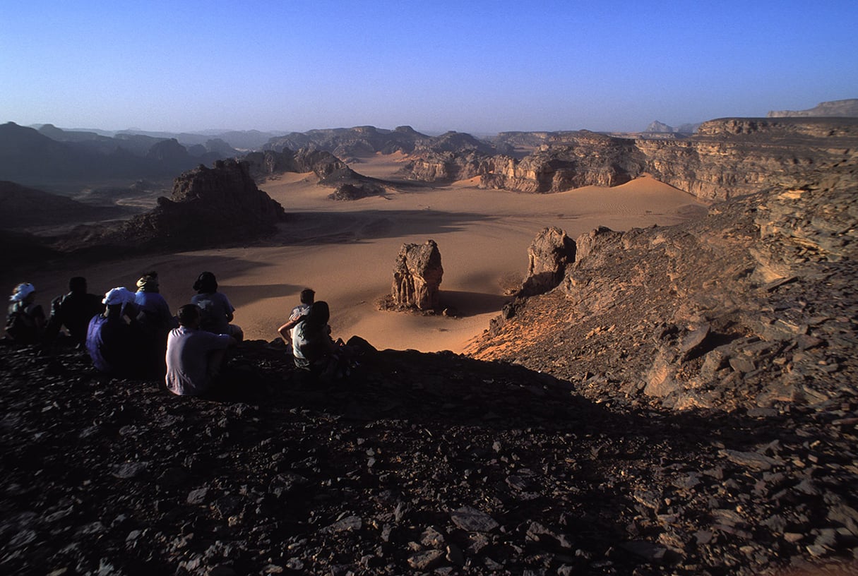 Dans le Sahara algérien, district sud de Djanet, massif de Tadrart, sur le plateau d’El Berij. &copy; ONLYWORLD.NET via AFP