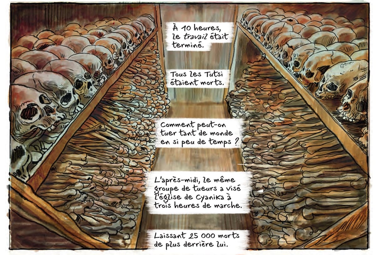 Rwanda, à la poursuite des génocidaires, de Thomas Zribi et Damien Roudeau &copy; Les escales / Steinkis / Témoins du monde