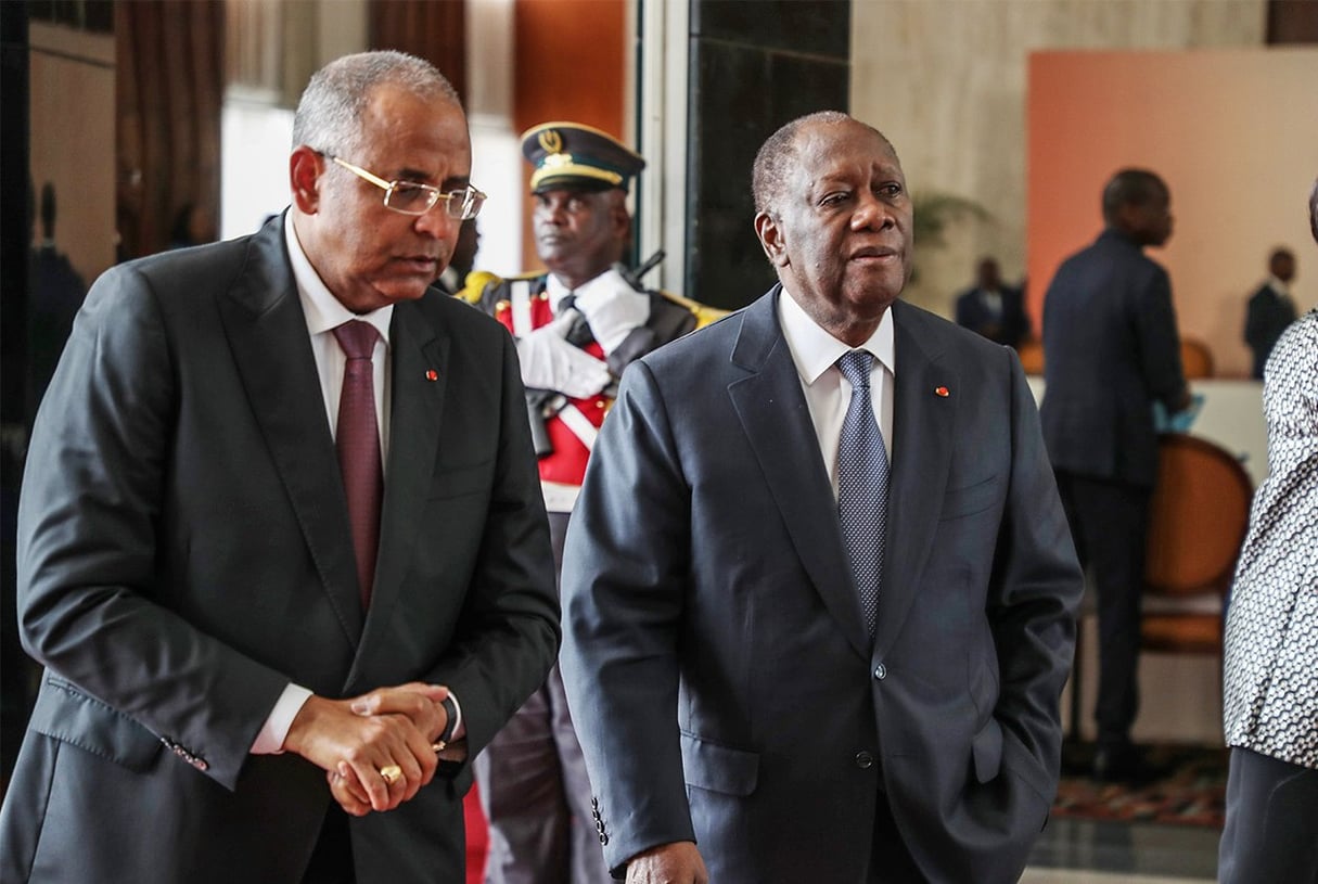 Patrick Achi et Alassane Ouattara, en 2022. © Gouvernement de Cote d’Ivoire /Flickr