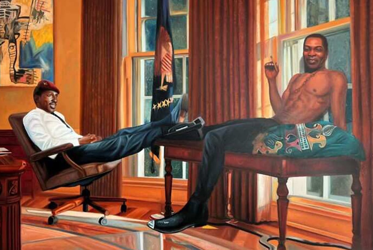 "Icons in the White House", une peinture du Nigérian Ayogu Kingsley. &copy; Ayogu Kingsley