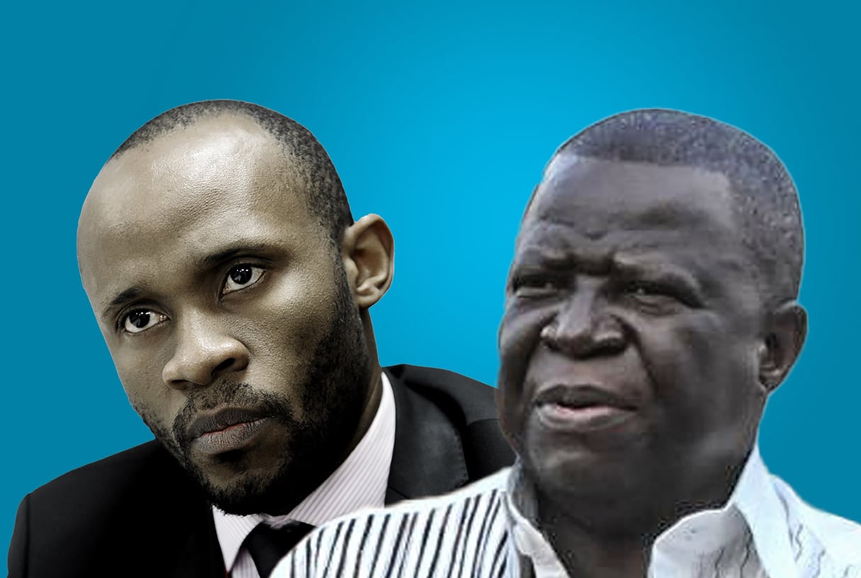  © Patrick Muyaya, porte‑parole du gouvernement (g) et Frédéric Kitengie, directeur sportif et manager général du TP Mazembe