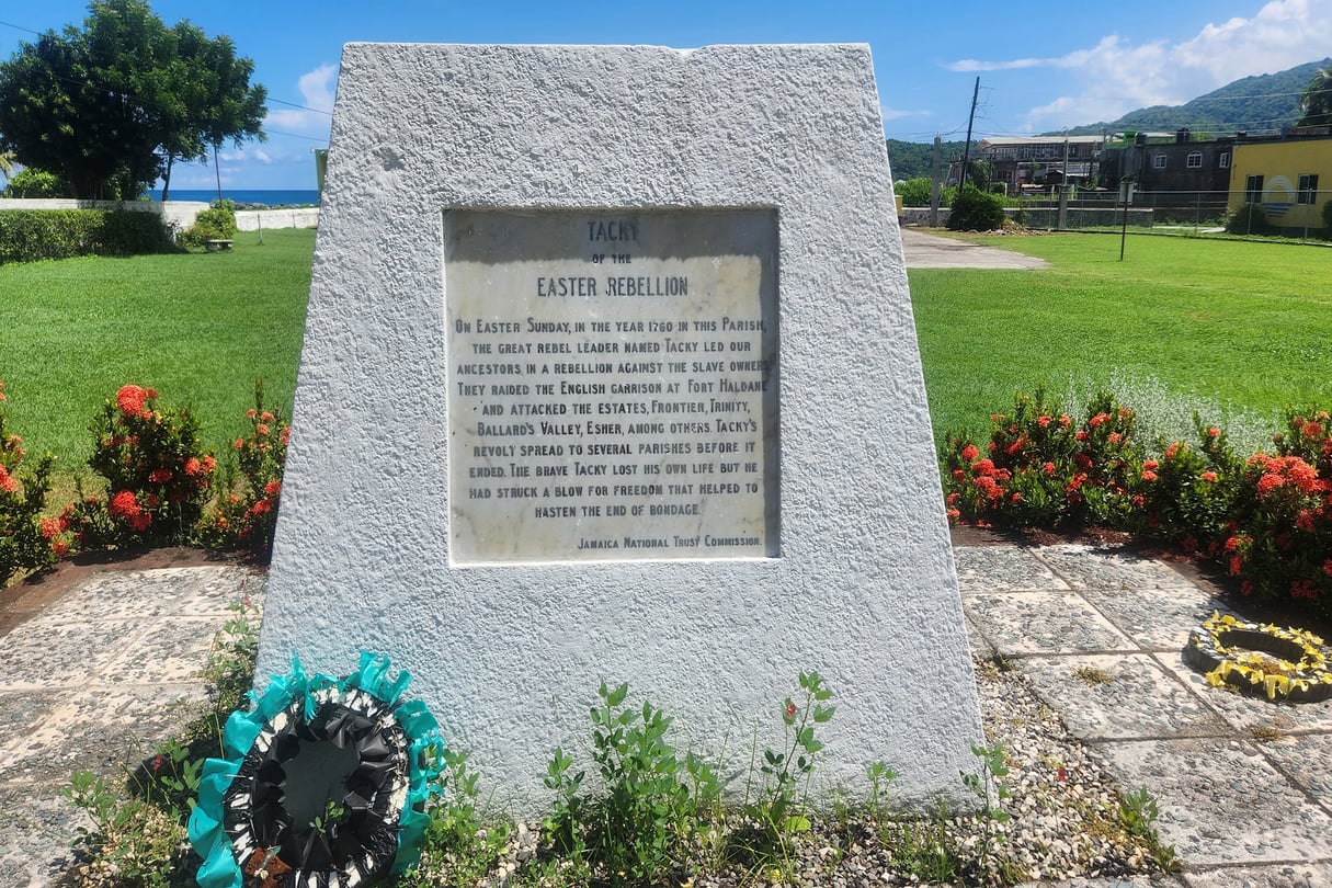Monument en mémoire de la révolte de Tacky, en Jamaïque. &copy; Wikipédia