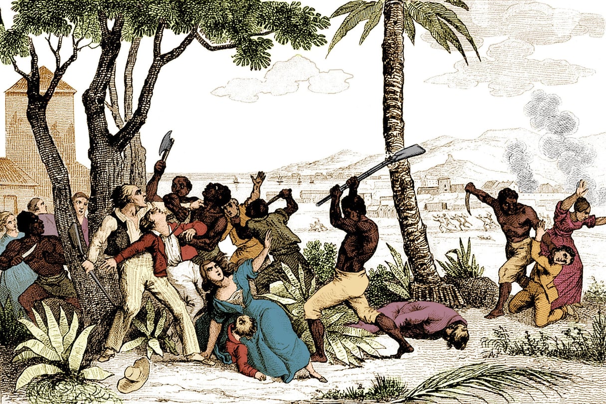 L'insurrection des esclaves à Saint-Domingue en 1791. &copy; Photo12/Alamy/Science History Images