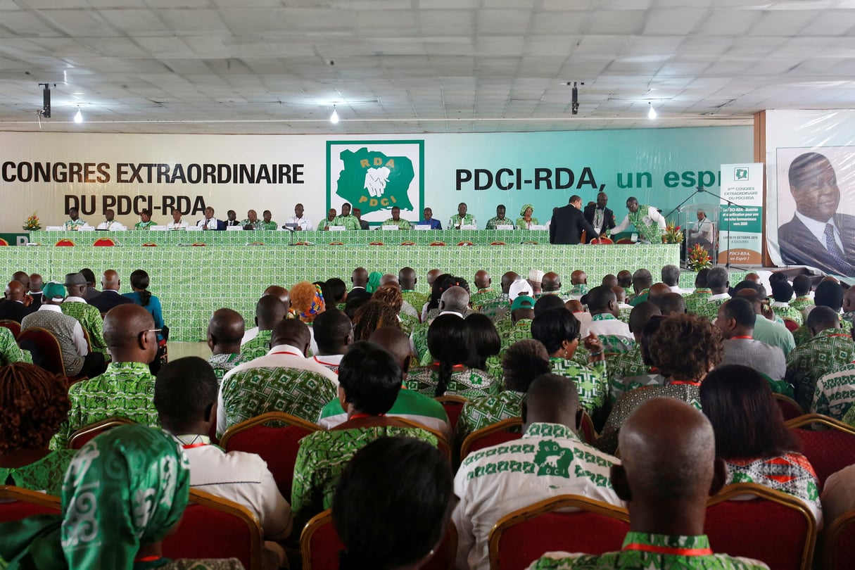 Congrès du PDCI à Daoukro, le 15 octobre 2018. © Luc Gnago/REUTERS