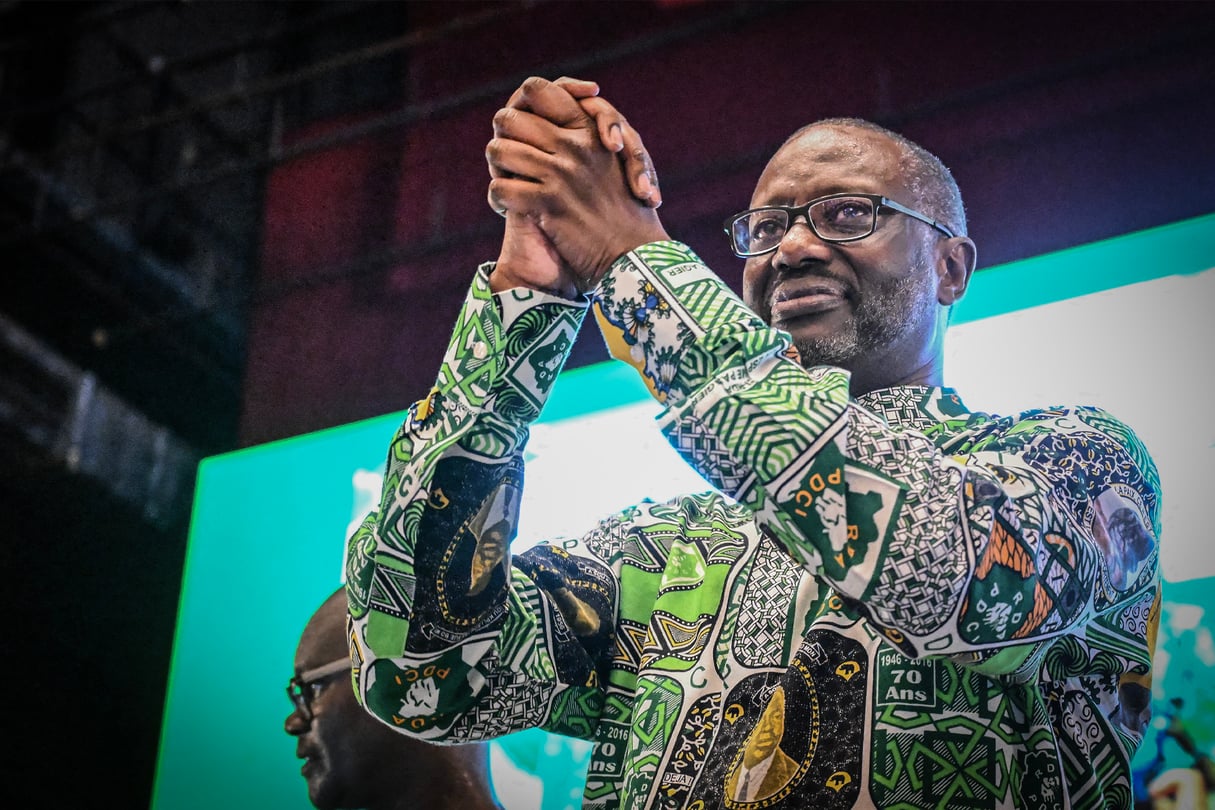 Tidjane Thiam à Yamoussoukro, le 9 décembre 2023. &copy; Sia KAMBOU / AFP