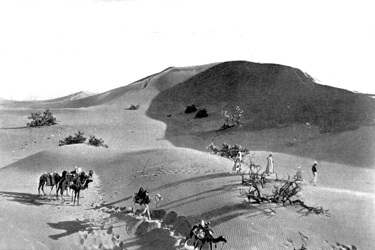 La mission Foureau-Lamy, partie de Ouargla pour rejoindre le Tchad, en 1900. &copy; © Photo12