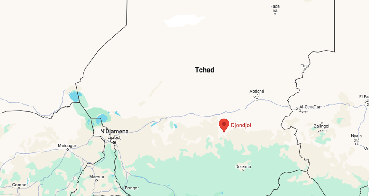 Le journaliste tchadien Idriss Yaya et sa famille ont été tués à leur domicile de Djondjol, à 12 kilomètres de la ville de Mangalmé, dans le centre du Tchad. © Google Maps