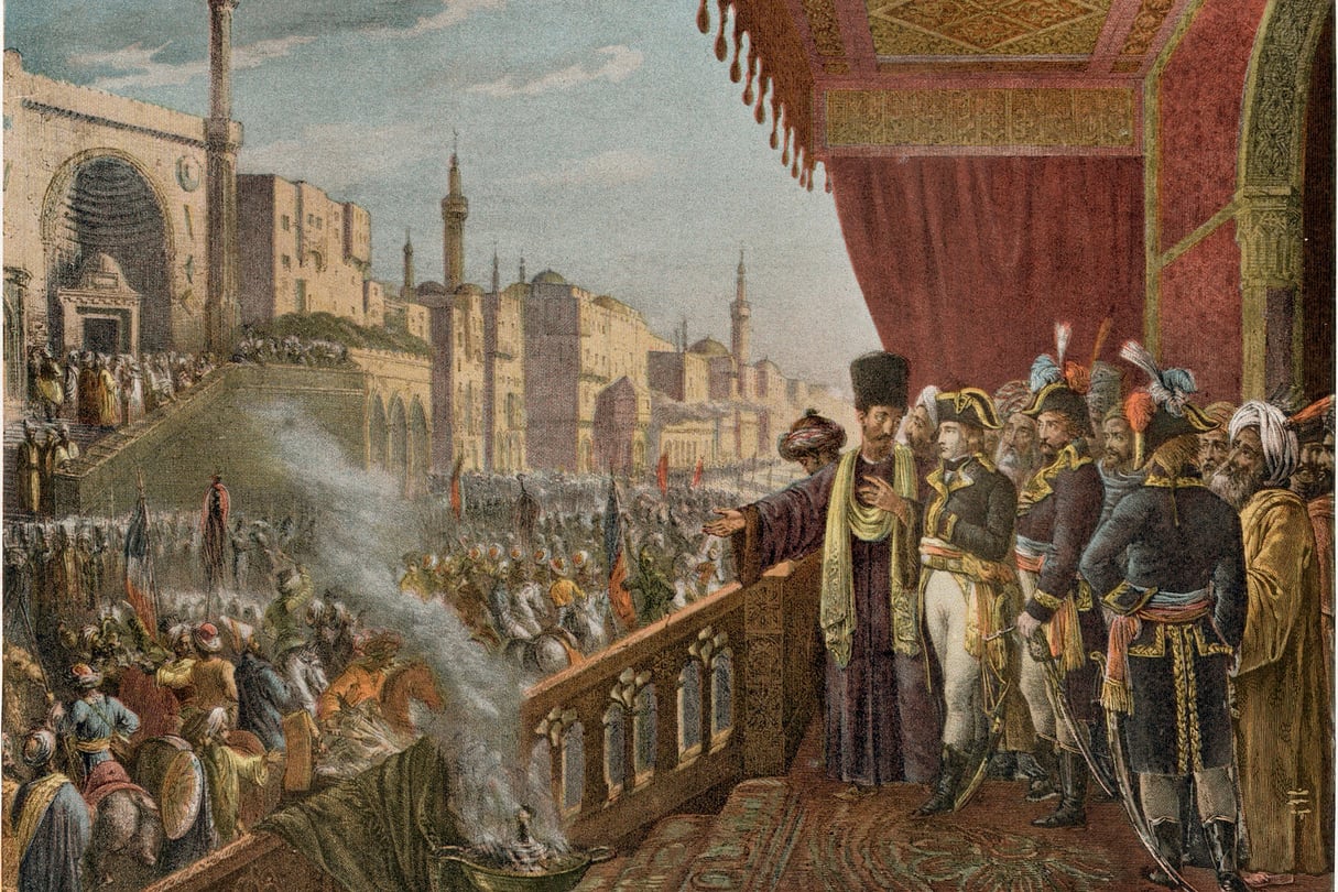 Le 20 août 1798, au Caire, Napoléon célèbre en grande pompe le mawlid al-nabawi, l’anniversaire de la naissance du prophète Mohammed. © PVDE/Bridgeman Images