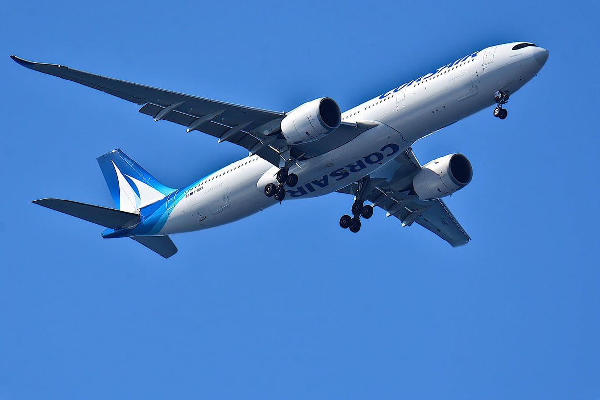 Un avion Corsair à l’approche de l’aéroport Marseille-Provence, le 6 septembre 2023.
