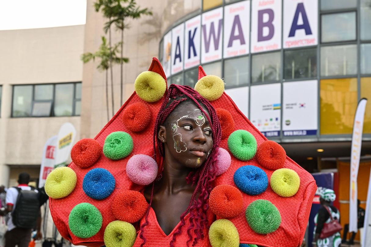 Lors de la 13e édition du Masa, devant le palais de la Culture, à Abidjan, en avril 2024. &copy; Issouf SANOGO/AFP.
