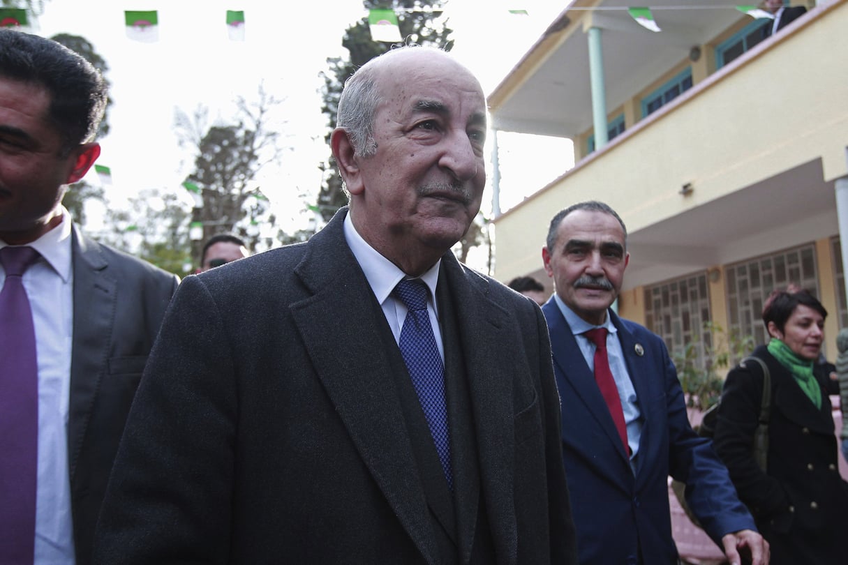 Abdelmadjid Tebboune, à Alger, en 2019. © Fateh Guidoum / AP / SIPA
