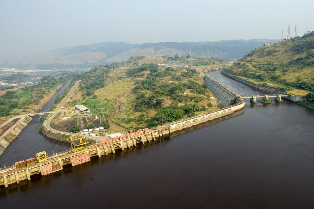 Le barrage Inga 1, à 350 km à l’ouest de Kinshasa, en RDC. © Gwenn Dubourthoumieu pour JA