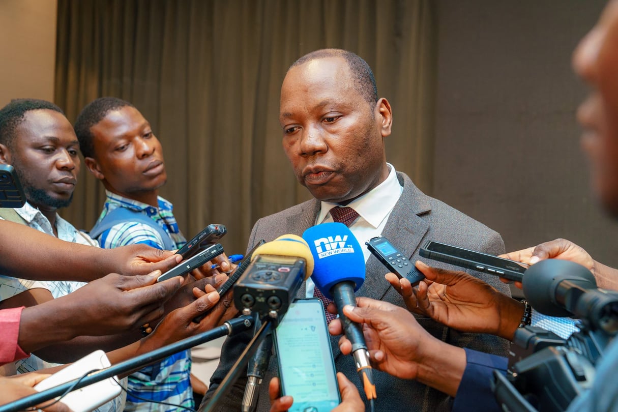 Me Louis Biyao, l’avocat de New World TV, en 2023. © DR