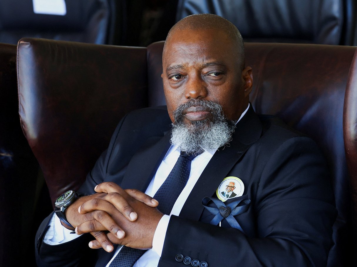 Joseph Kabila à Windhoek, le 28 février 2025. © REUTERS/Siphiwe Sibeko