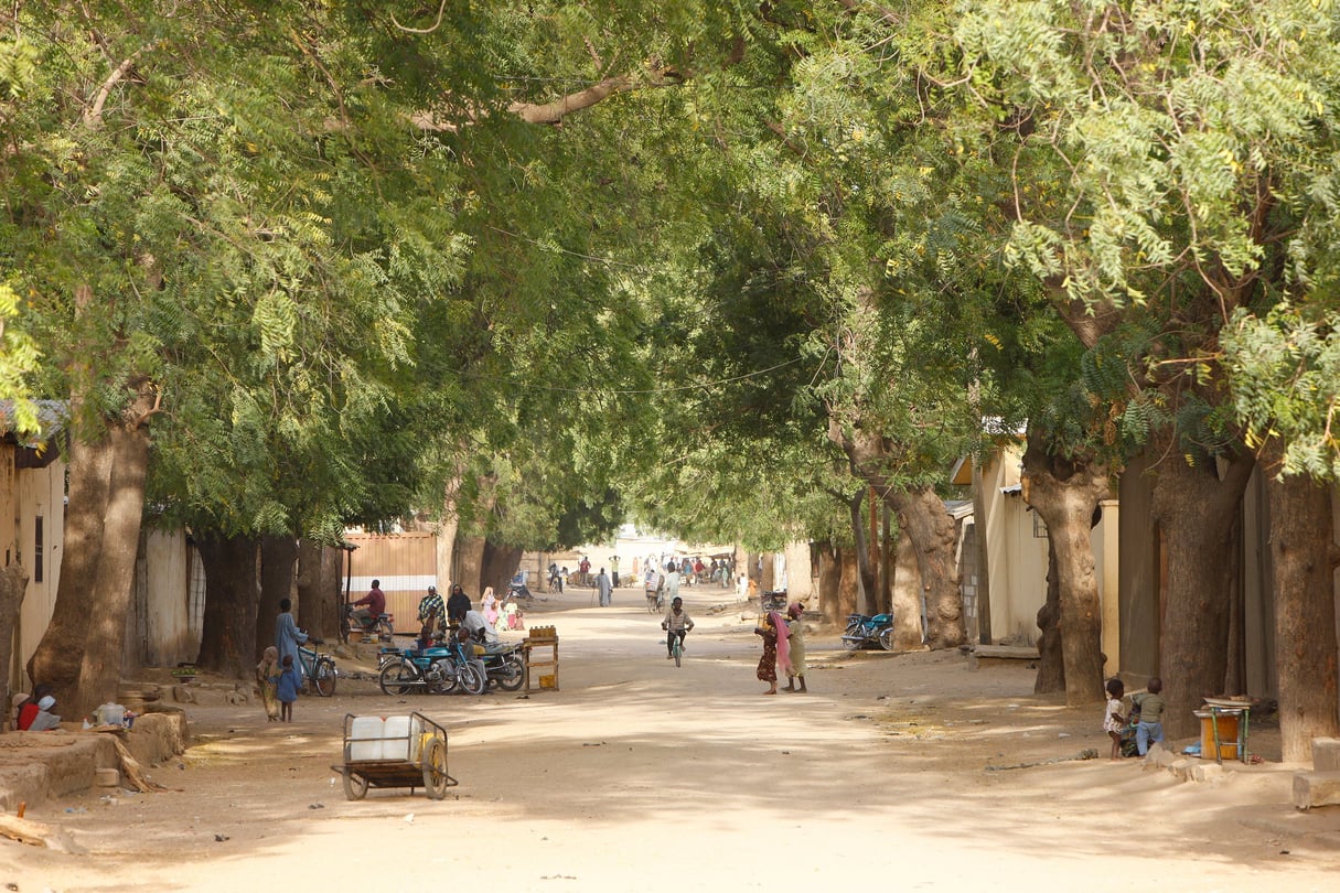 Deuxième ville la plus peuplée du septentrion camerounais, Maroua est, en cette année électorale, une cité courtisée. Main street, Maroua, Cameroon, Africa © MaxPPP