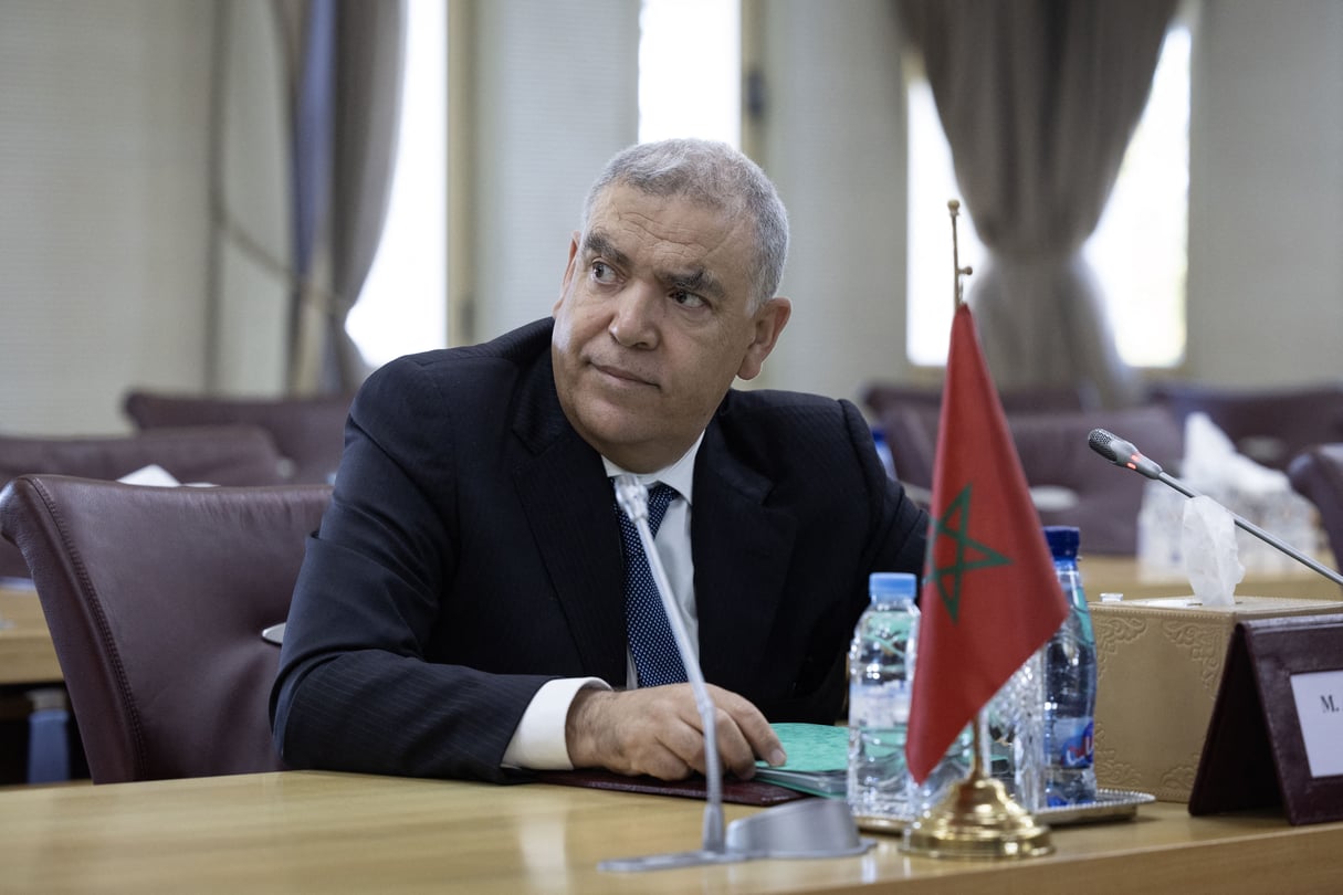 Le ministre marocain de l’Intérieur, Abdelouafi Laftit, à Rabat, le 22 avril 2024. © FADEL SENNA / AFP