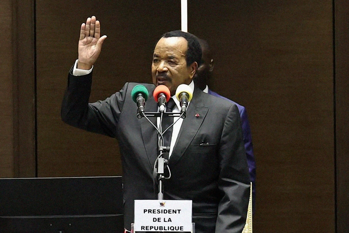 Paul Biya, le président camerounais, lors de son investiture, à l’Assemblée nationale, à Yaoundé, le 6 novembre 2025. © AFP
