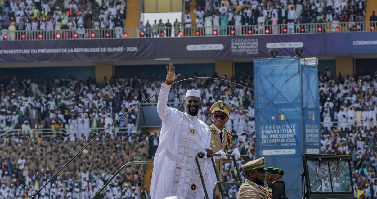 Mamadi Doumbouya lors de la cérémonie d’investiture, à Conakry, le 17 janvier 2026.