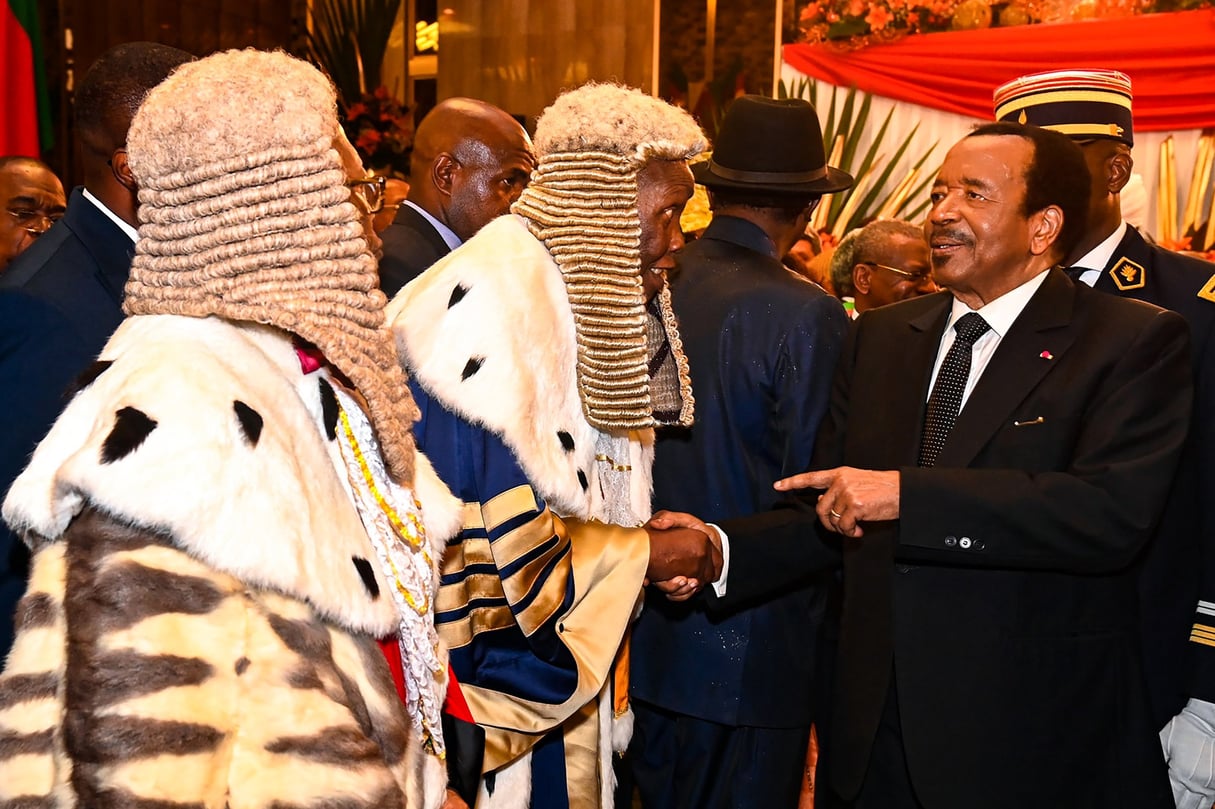 Paul Biya lors de la cérémonie des vœux pour la nouvelle année, à Yaoundé, le 8 janvier 2026. © Présidence du Cameroun