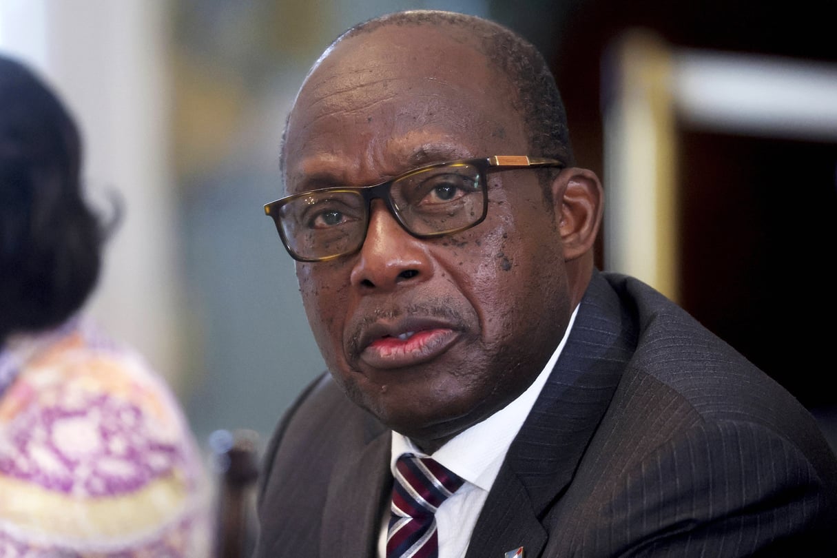 Le ministre congolais des Affaires étrangères, Christophe Lutundula, à Washington le 1er juin 2022. © Leah Millis/AP/SIPA