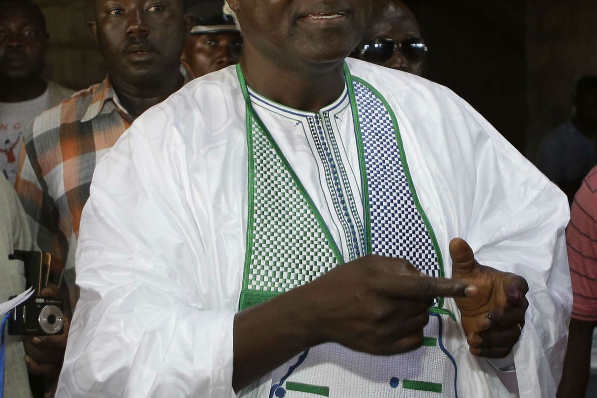 Ernest Bai Koroma, président de Sierra Leone. © Rebecca Blackwell/AP/SIPA