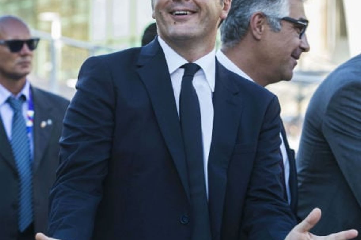 Le premier ministre Matteo Renzi à l’exposition universelle de Milan, le 17 août 2015 © Giuseppe Aresu/AP/SIPA