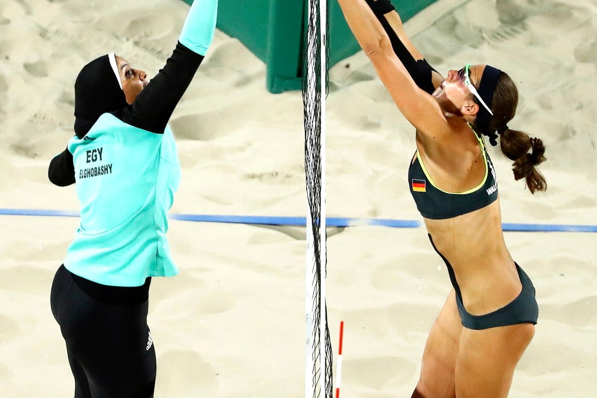 Match de beach-volley Allemagne-Égypte, le 7 août, à Rio. © Lucy Nicholson/REUTERS