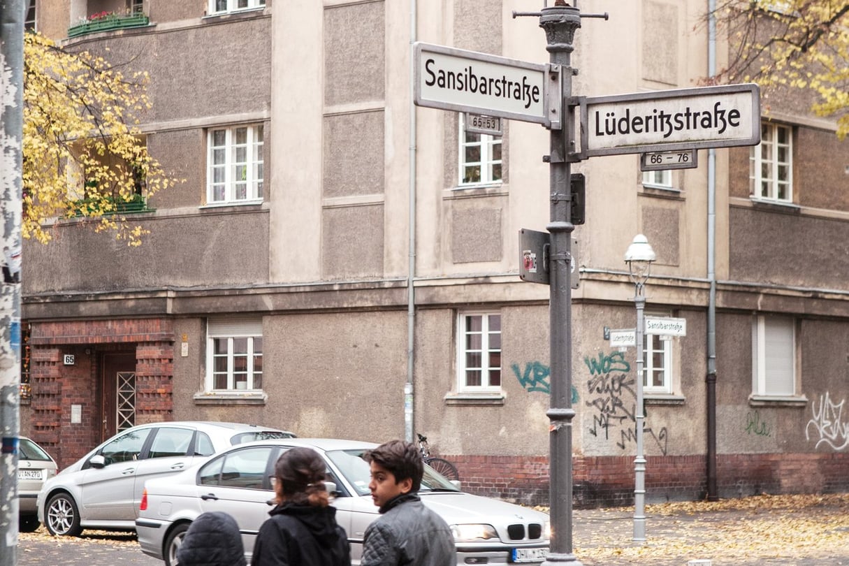 Dans l’Afrikanisches Viertel, le « quartier africain » de Berlin. © Amélie Losier pour JA