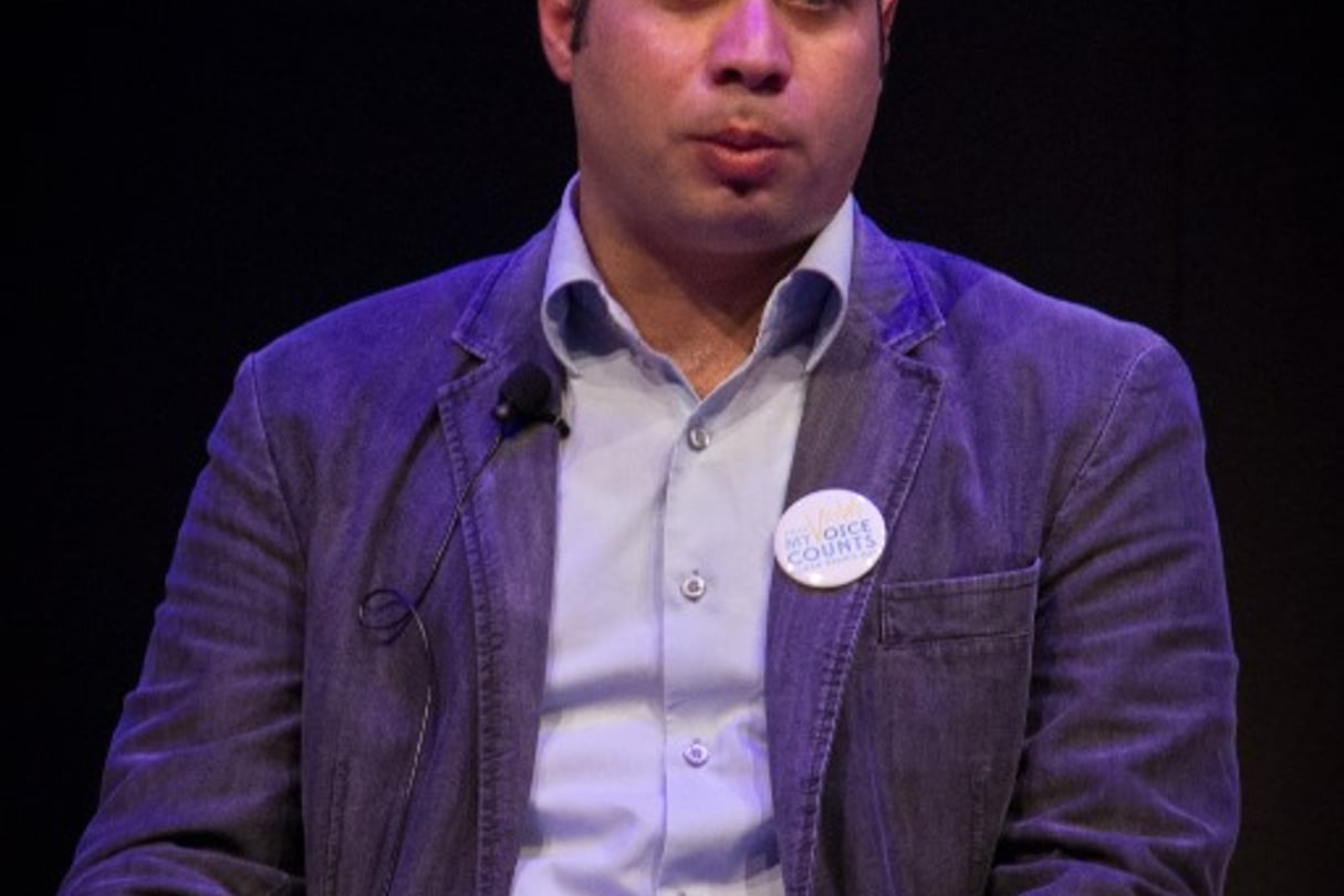Ahmed Maher, l’un des fondateurs du Mouvement du 6 avril, le 10 décembre 2012 à New York. © John Gillespie / UN / CC / Wikimedia Commons