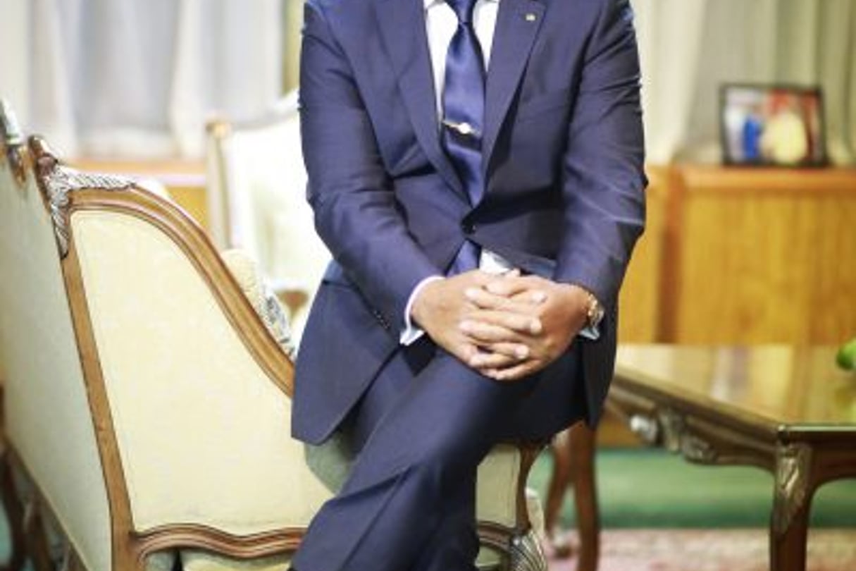 Daniel Ona Ondo (Gabon), homme politique, il a été nommé Premier ministre le 24 janvier 2014 par le Président Omar Bongo Ondimba. © Affolaby James Franck