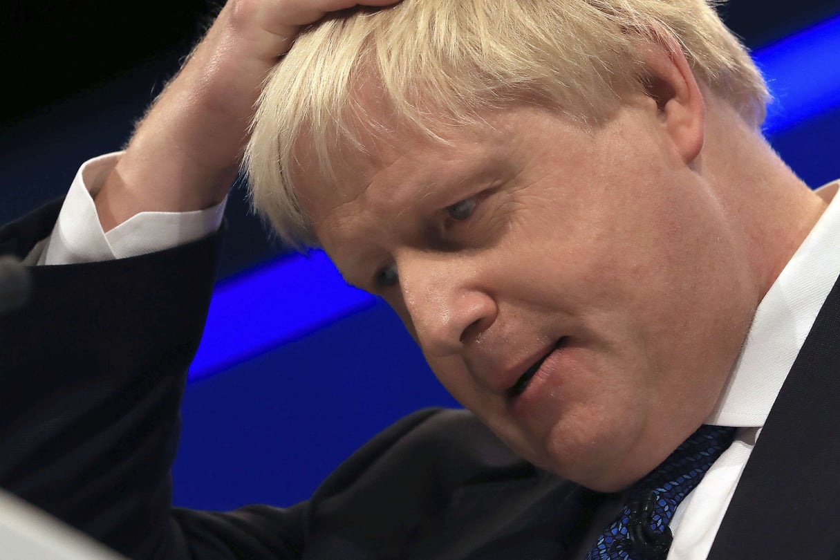Le ministre des affaires étrangères britannique, Boris Johnson. © Peter Byrne/AP/SIPA