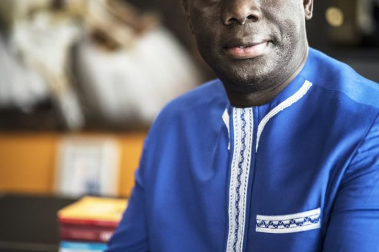 Malick Gakou, président du Grand Parti, le 28 mars 2018.© Sylvain Cherkaoui/Cosmos pour JA © Sylvain Cherkaoui/Cosmos pour JA