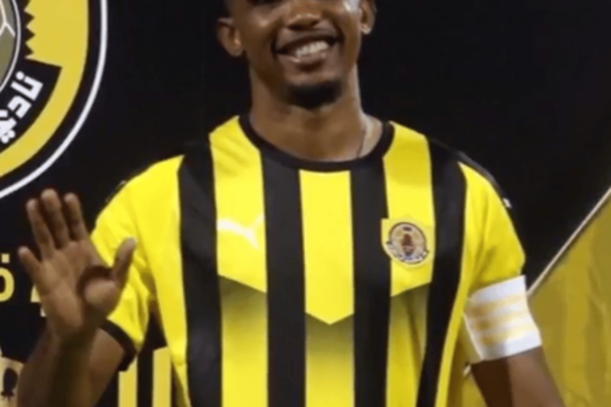 Samuel Eto’o sous ses nouvelles couleurs du Qatar Sports Club. © YouTube/EA shoot