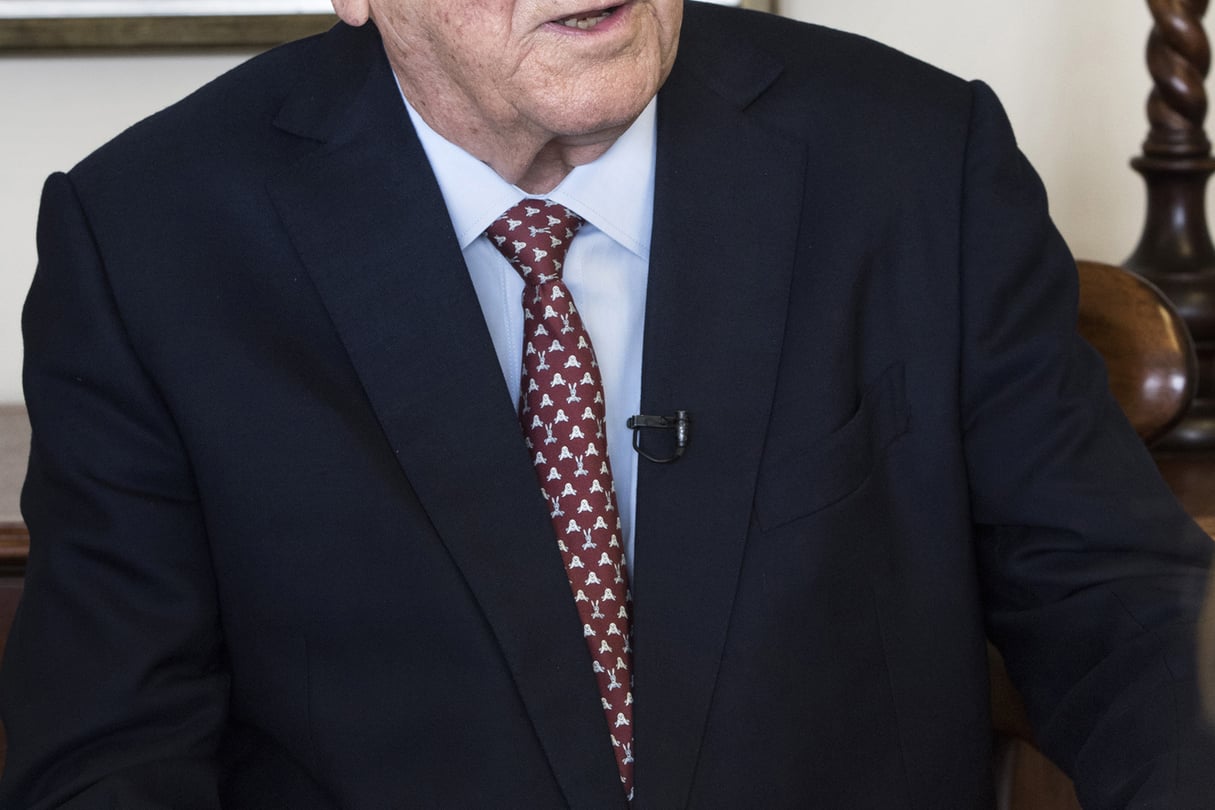 Frederik Willem De Klerk, dernier président du régime d’apartheid en Afrique du Sud. © RODGER BOSCH/AFP