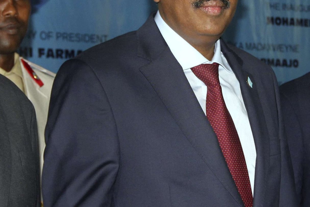 Le président somalienMohamed Abdullahi Mohamed, le 22 février 2017. © Farah Abdi Warsameh/AP/SIPA