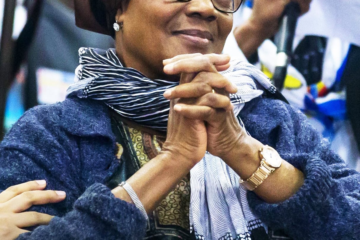 Marthe Kasalu Tshisekedi, à Bruxelles, en février 2017. © STEPHANIE LECOCQ/EPA/MaxPPP