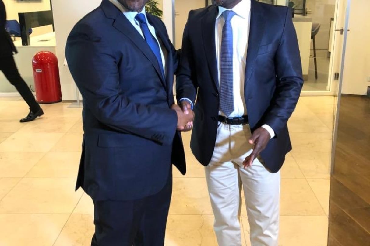 Guillaume Soro et Charles Blé Goudé lors de leur rencontre à La Haye, le dimance 24 novembre 2019. © DR / GSK