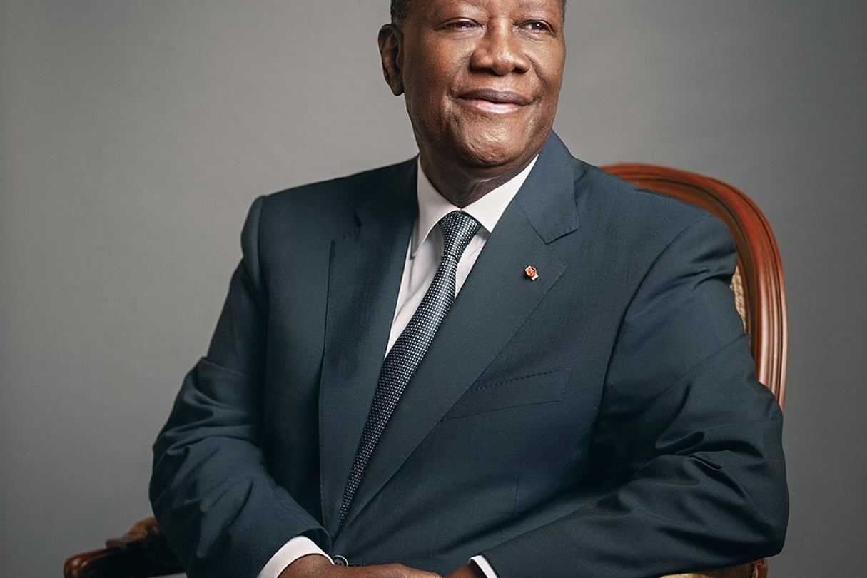 Le président ivoirien Alassane Ouattara à Abidjan, le 9 mars 2020. Interview du Président Alassane Ouattara, Abidjan le 9 mars 2020.
© Issam Zejly pour JA