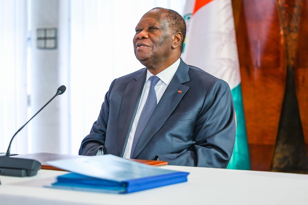 Le président ivoirien Alassane Ouattara lors du Conseil des ministres, le 10 juillet 2024. &copy; Présidence de la République de Côte d’Ivoire