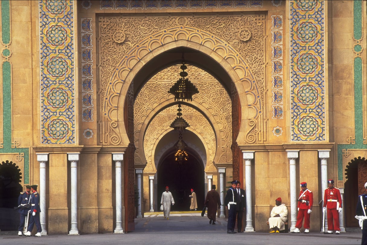 L’entrée du Palais royal à Rabat. © Heiko SPECHT/LAIF-REA
