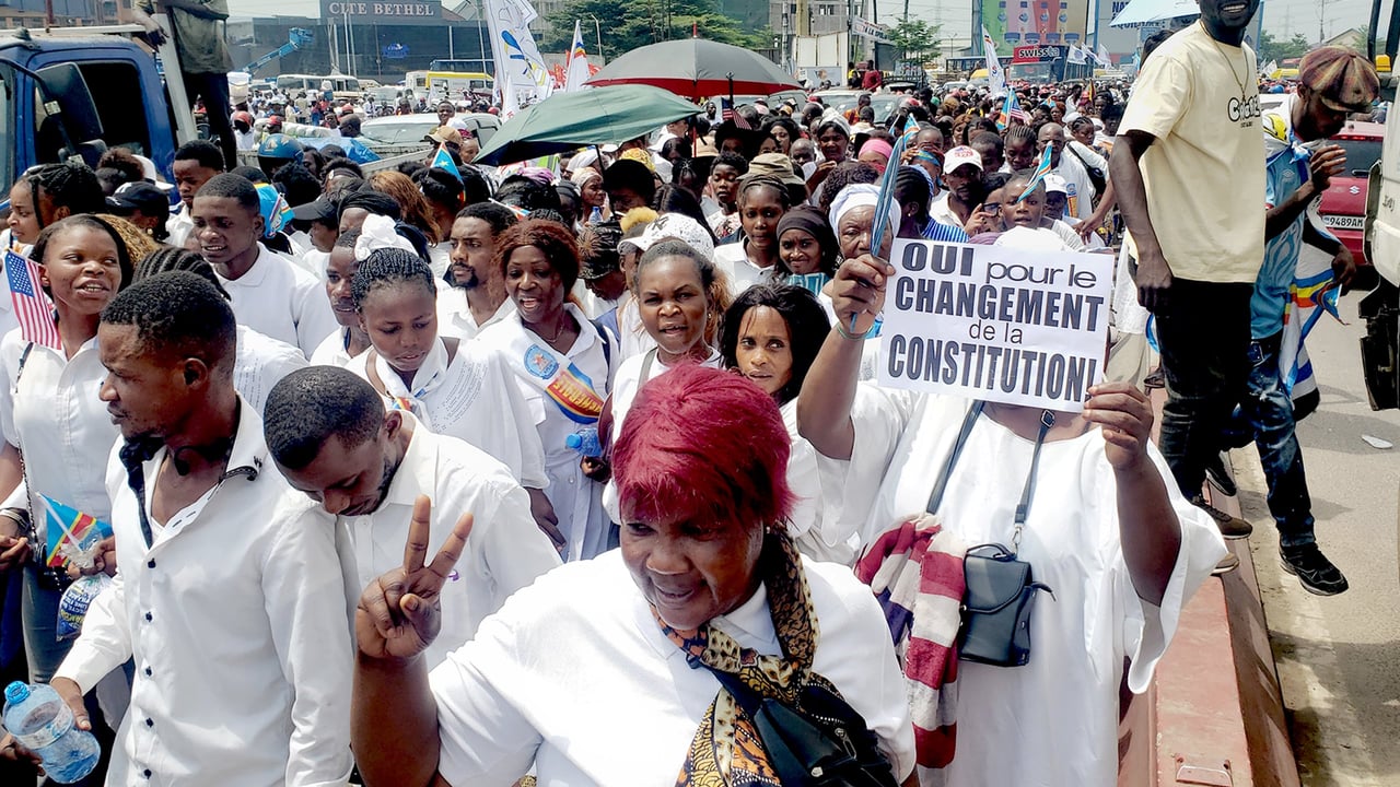 Sanctions contre Kabila et changement de Constitution : dans les rues de Kinshasa, l’UDPS fait d’une pierre deux coups