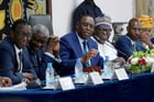 Le président sénégalais Macky Sall lors du dialogue national au Palais de la République à Dakar, le 31 mai 2023. © SEYLLOU / AFP