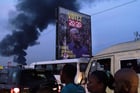 Une affiche de campagne du président de la RDC, Félix Tshisekedi, à Kinshasa, le 16 décembre 2023. © JOHN WESSELS/AFP